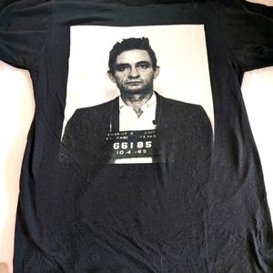 Johnny Cash Mug Shot Tee Medium